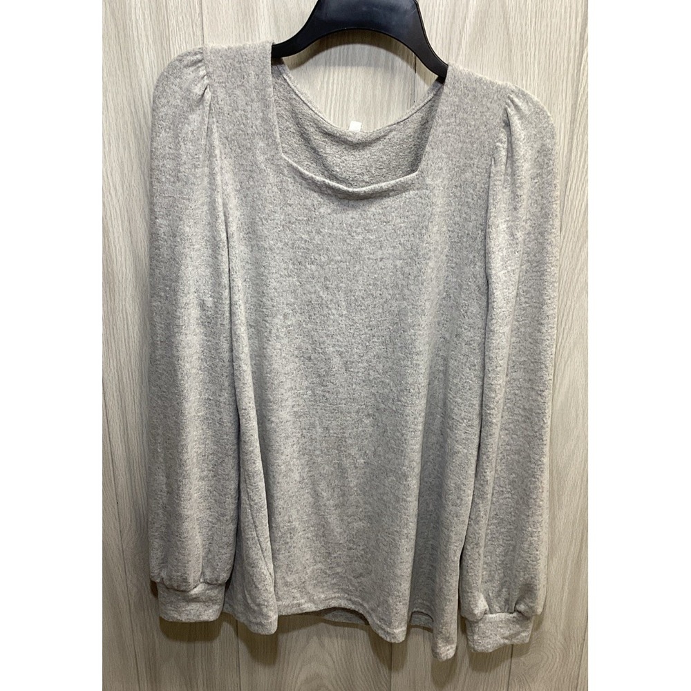 WIHOLL Women's‎ (Size M) Long Sleeve Square Neck Sweater Rayon Polyester